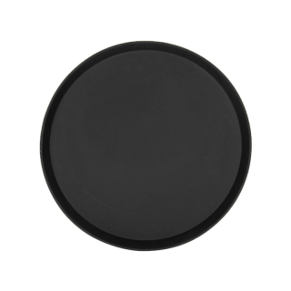 Podnos servírovací protiskluzový kulatý černý, pr. 40,5 cm